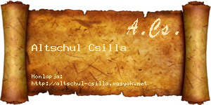 Altschul Csilla névjegykártya